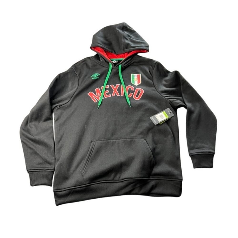 UMBRO Mexico Large Black Hoodie NWT